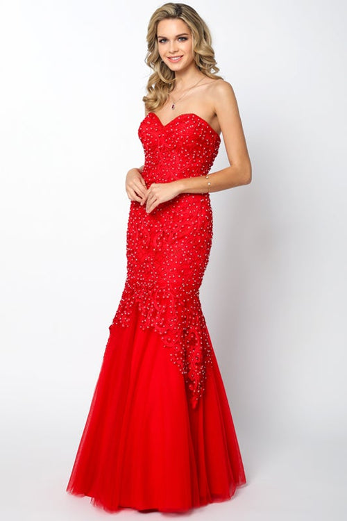 Juliet Red Long Formal Dresses