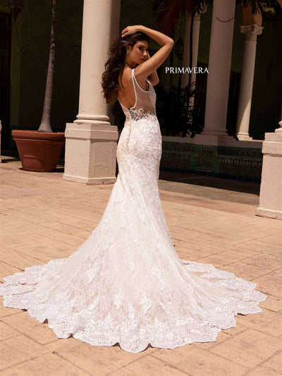 Primavera Couture 11101 Lace Bridal Gown Long Wedding Dress
