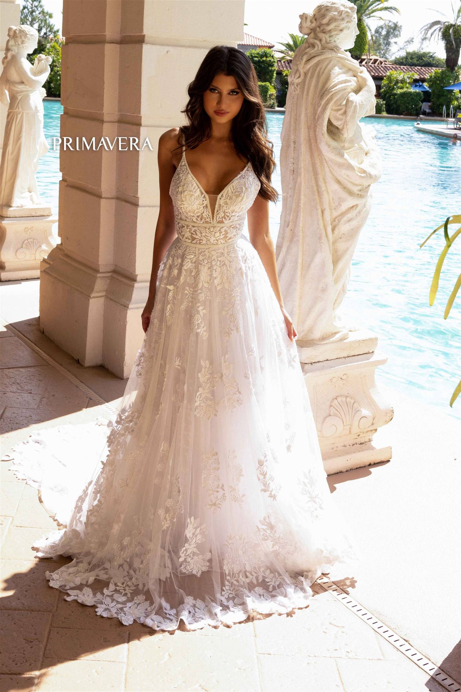 Wedding Dresses Long A Line Wedding Dress Ivory