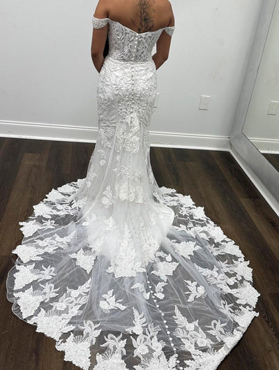 Primavera Couture 11104 Off-Shoulder Sweetheart Wedding Gown