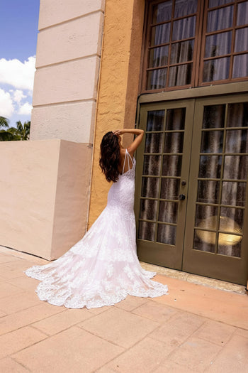 Primavera Couture 11105 Long Mermaid Lace Wedding Dress