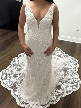 Primavera Couture 11109 Sleeveless V-Neckline Wedding Gown