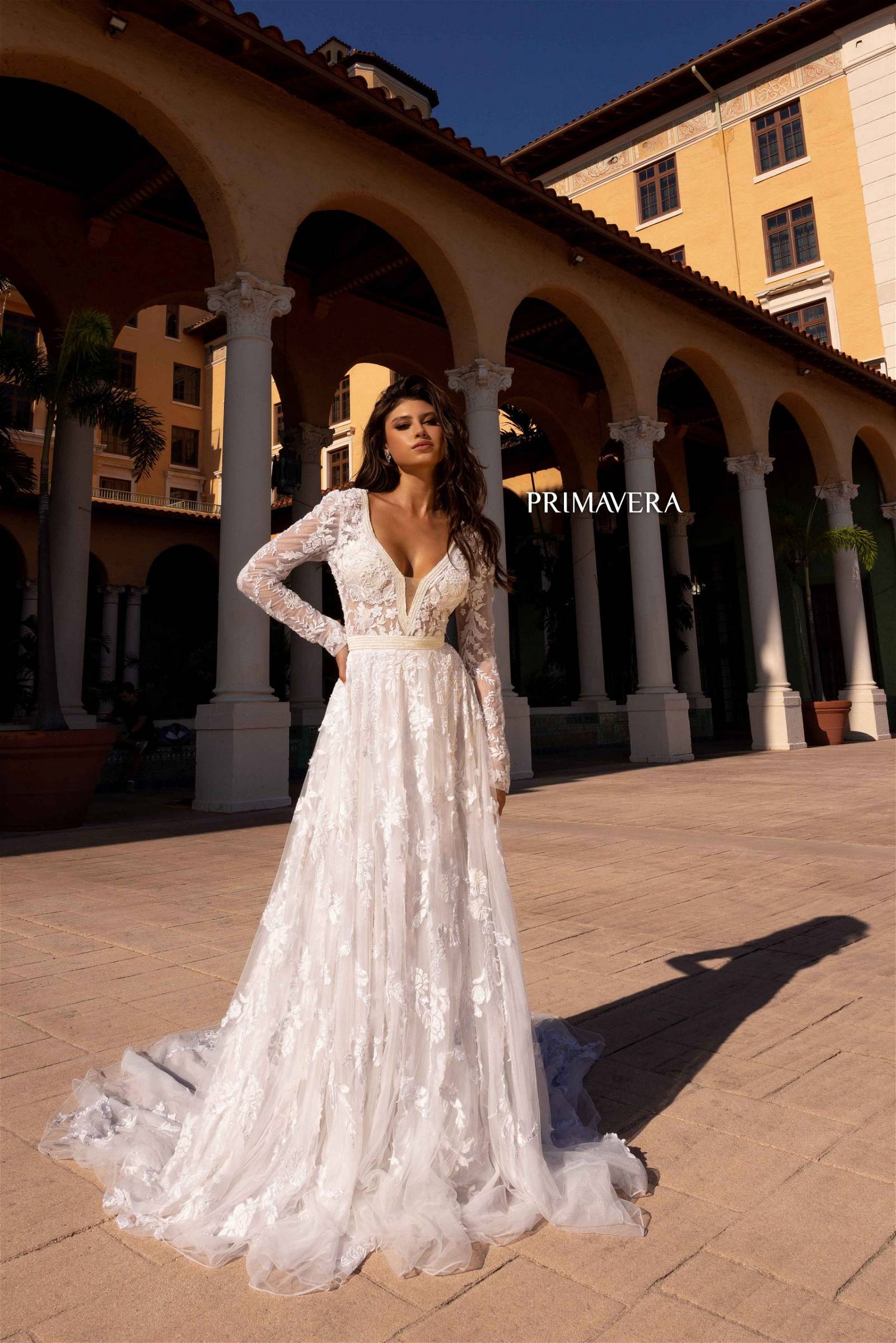 Wedding Dresses Long Sleeve A Line Wedding Dress Ivory