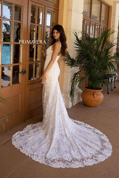 Primavera Couture 11112 Fitted Long Wedding Dress