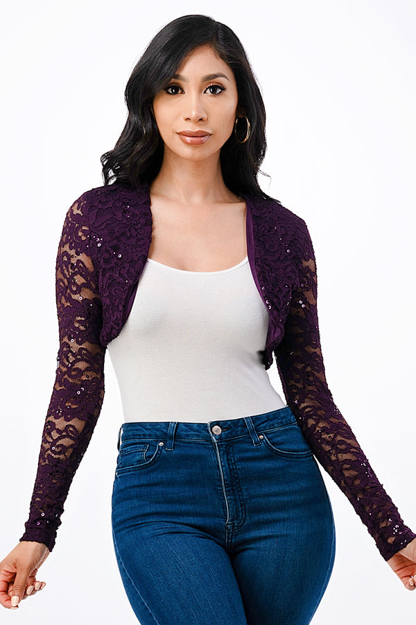 La Scala Eggplant Cardigans & Shrugs Dress