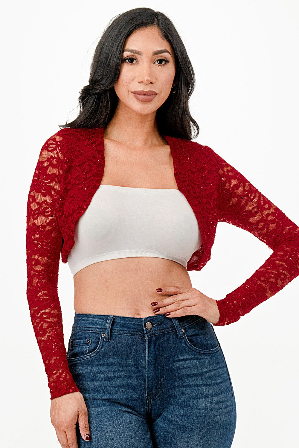 La Scala Red Cardigans & Shrugs Dress