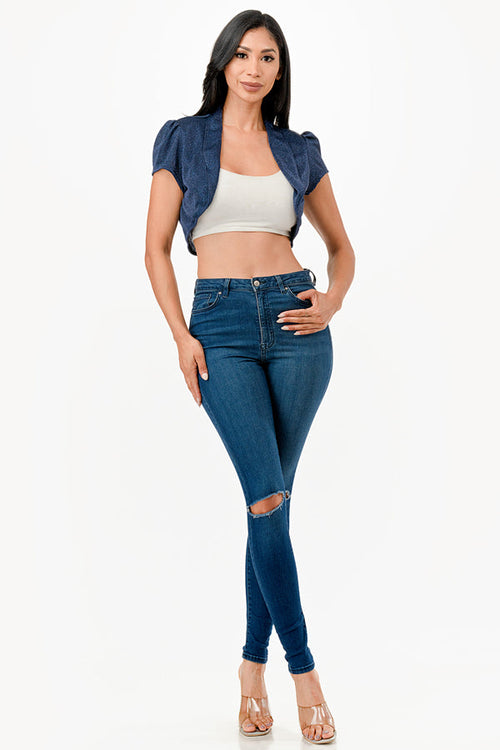 La Scala Navy Blue Cardigans & Shrugs Dress