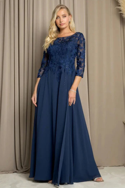 Clearance Eucalyptus Size L A-Line Long Mother of the Bride Formal Dress By Eva USA 5258