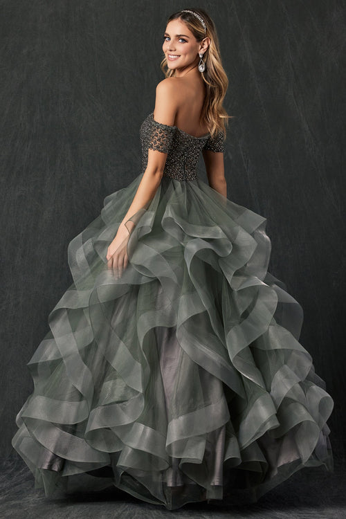 Juliet Charcoal Long Formal Dresses