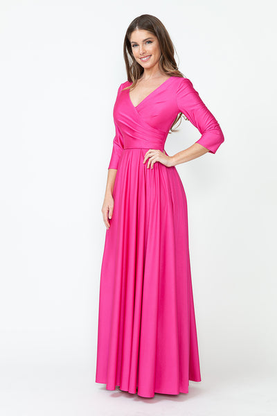 Clearance Blush Size S 3/4 Sleeve Mother Of The Bride Dress Flair A-Line Gown By Lenovia 5243