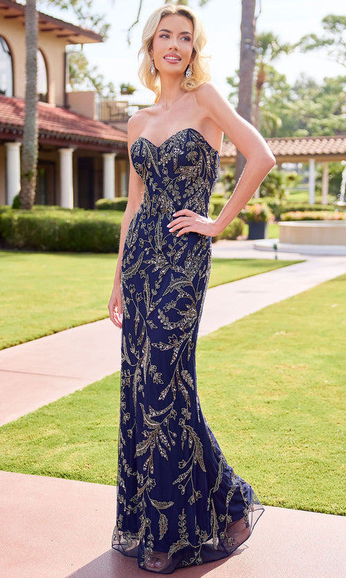 Primavera Couture 13161 - Fitted Sweetheart Sheath Formal Dress Prom Dresses