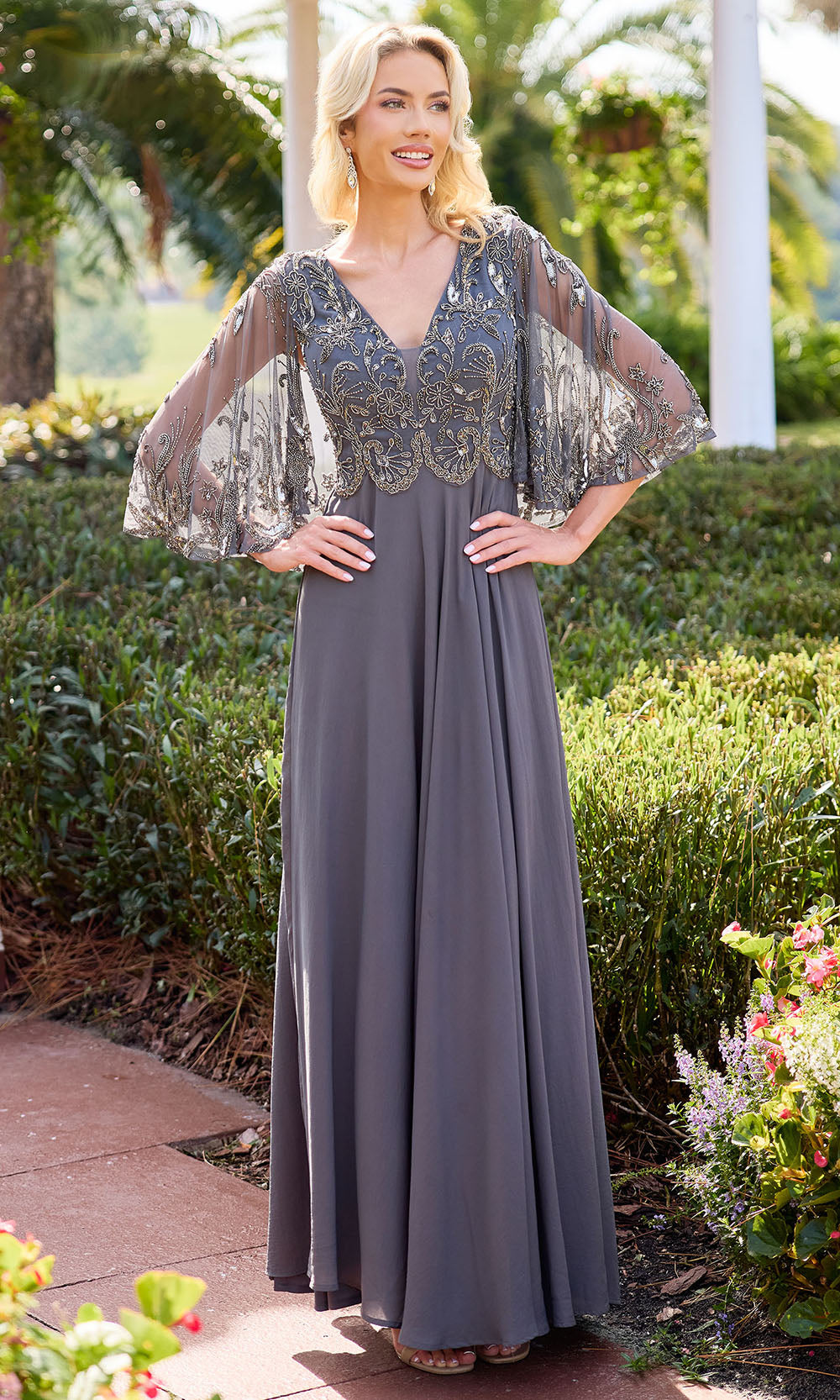 Primavera Couture Charcoal Mother of the Bride Dresses