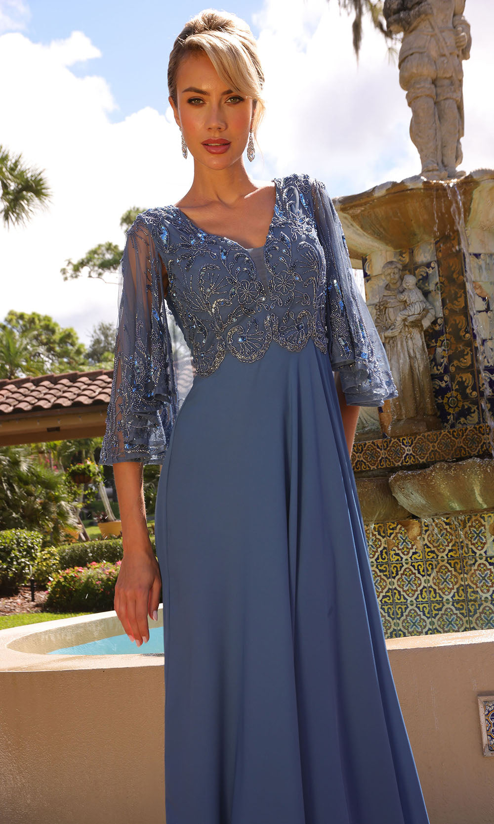 Primavera Couture Charcoal Mother of the Bride Dresses
