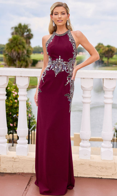 Primavera Couture 13167 - Racerback Beaded Ornate Formal Dress Formal Gowns