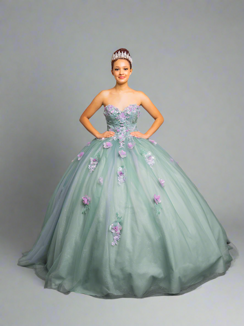 Calla SCL30009 Strapless Puff Sleeve Ball Gown