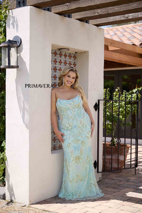 Primavera Couture 14081 Long Plus Size Fitted Gown