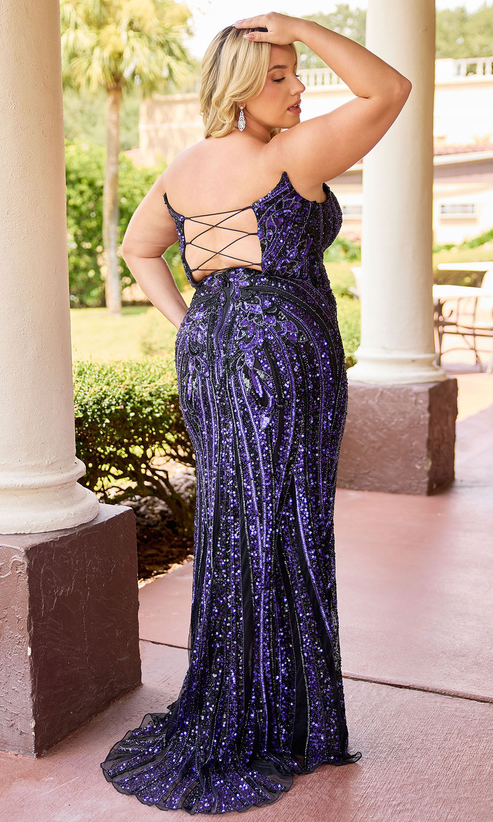 Primavera Couture Black Gold Prom Dresses