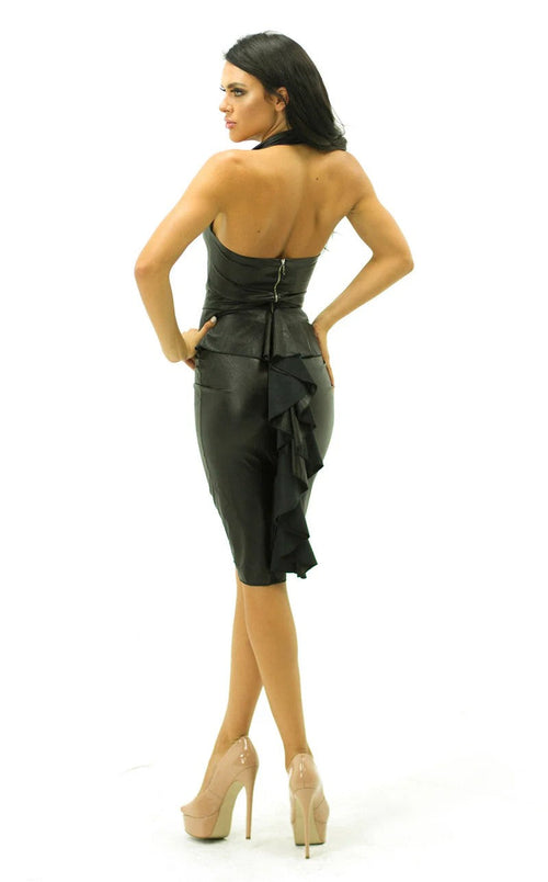 Jessica Angel JA148 Halter Fitted Low Back Homecoming Party Jersey Dress