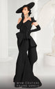 Fouad Sarkis 2553 One-Shoulder Sweetheart Evening Gown in Black by MNM Couture