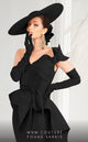 Fouad Sarkis 2553 One-Shoulder Sweetheart Evening Gown in Black by MNM Couture