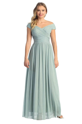 Cindy Collection 1600 A-Line Silhouette Soft Weave Dress