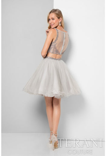 Terani Couture 1711P2233 Beaded Two-Piece Short Cocktail Dress