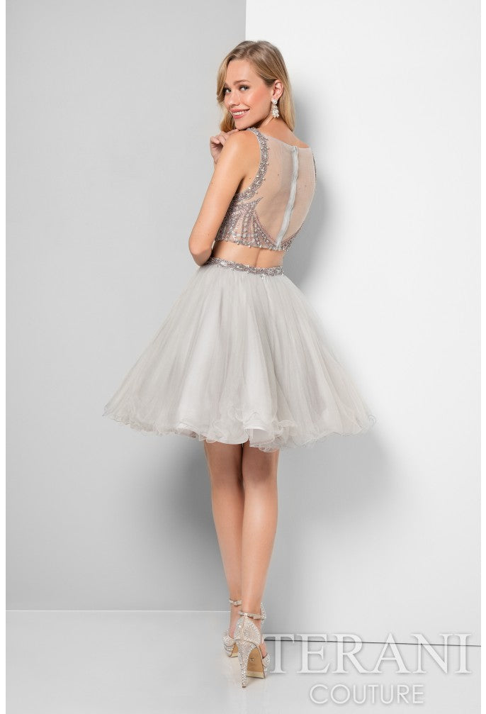 Terani Couture 1711P2233 Beaded Two-Piece Short Cocktail Dress