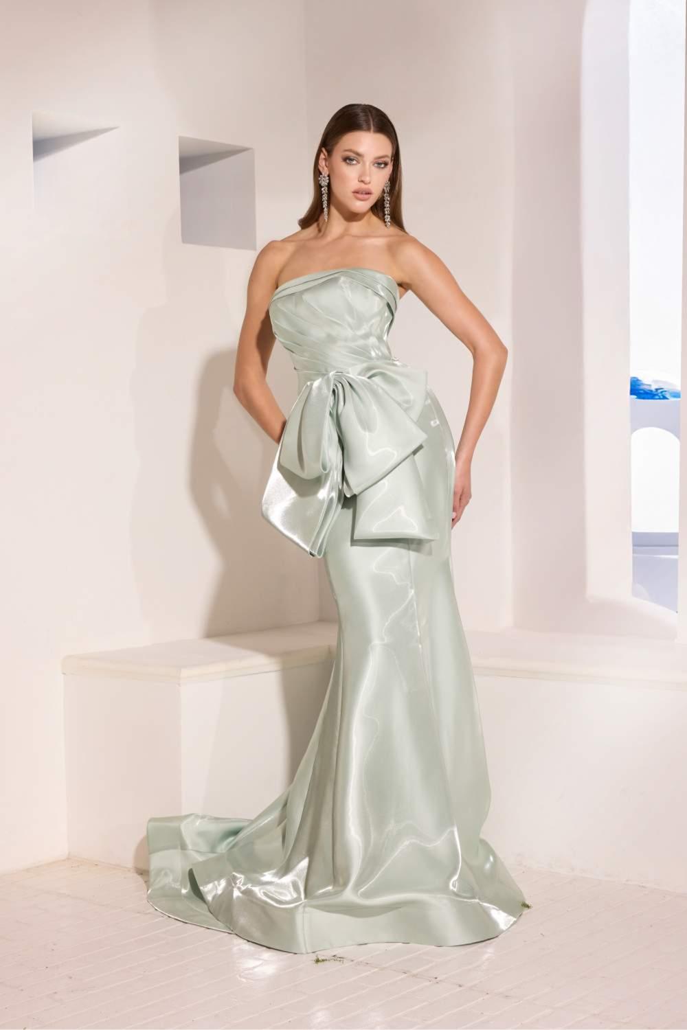 Formal Dresses Fitted Long Formal Evening Dress Sage