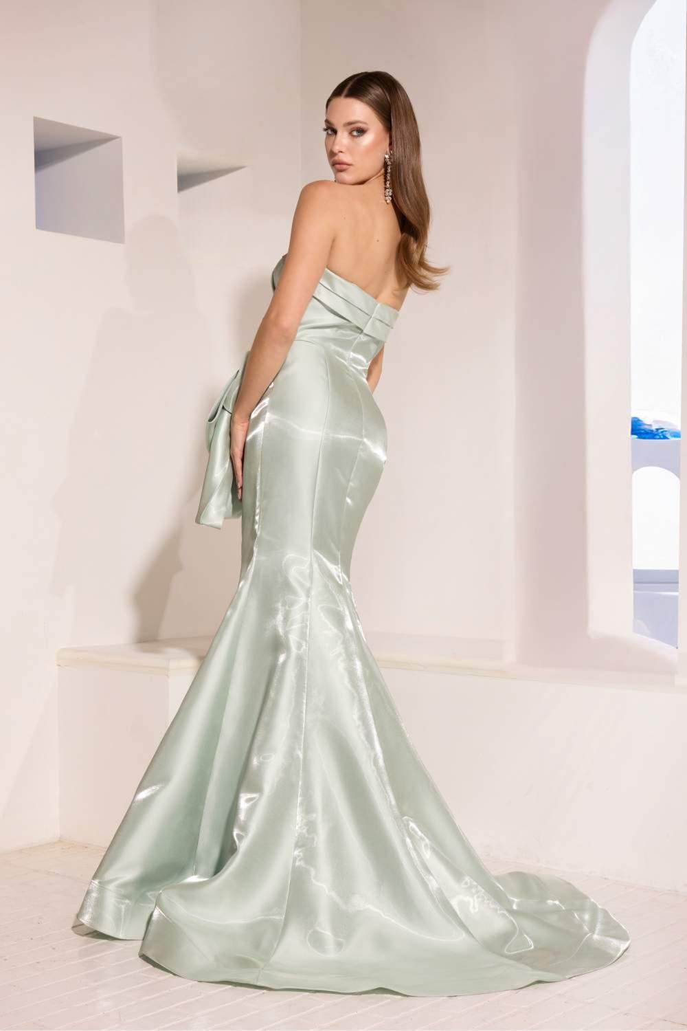 Terani Couture 252E5164 Elegant Sophisticated Formal Prom Sage Evening Shimmer Dress