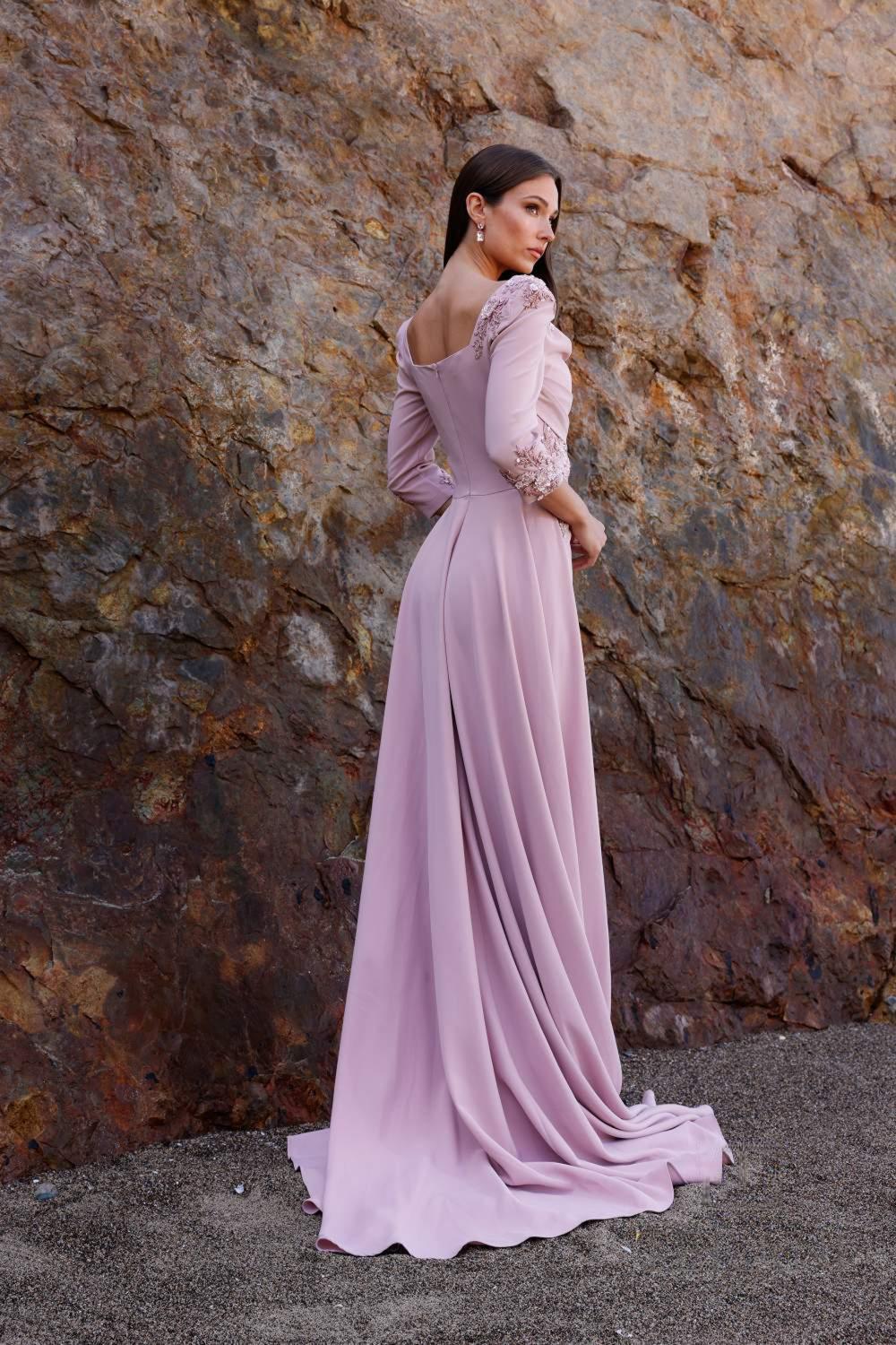 Terani Couture 252M5338 Elegant Mother of the Bride Wedding Long Evening Crepe Dress