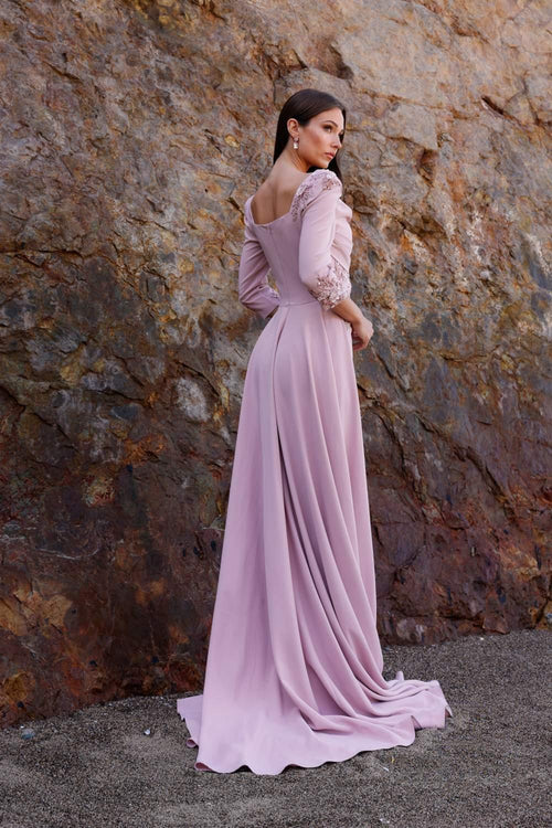 Terani Couture 252M5338 Elegant Mother of the Bride Wedding Long Evening Crepe Dress