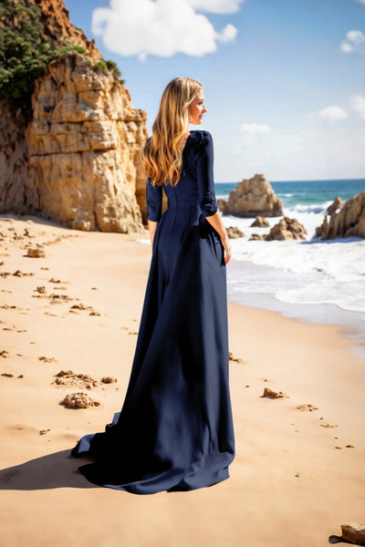 Terani Couture 252M5338 Elegant Mother of the Bride Wedding Long Evening Crepe Dress