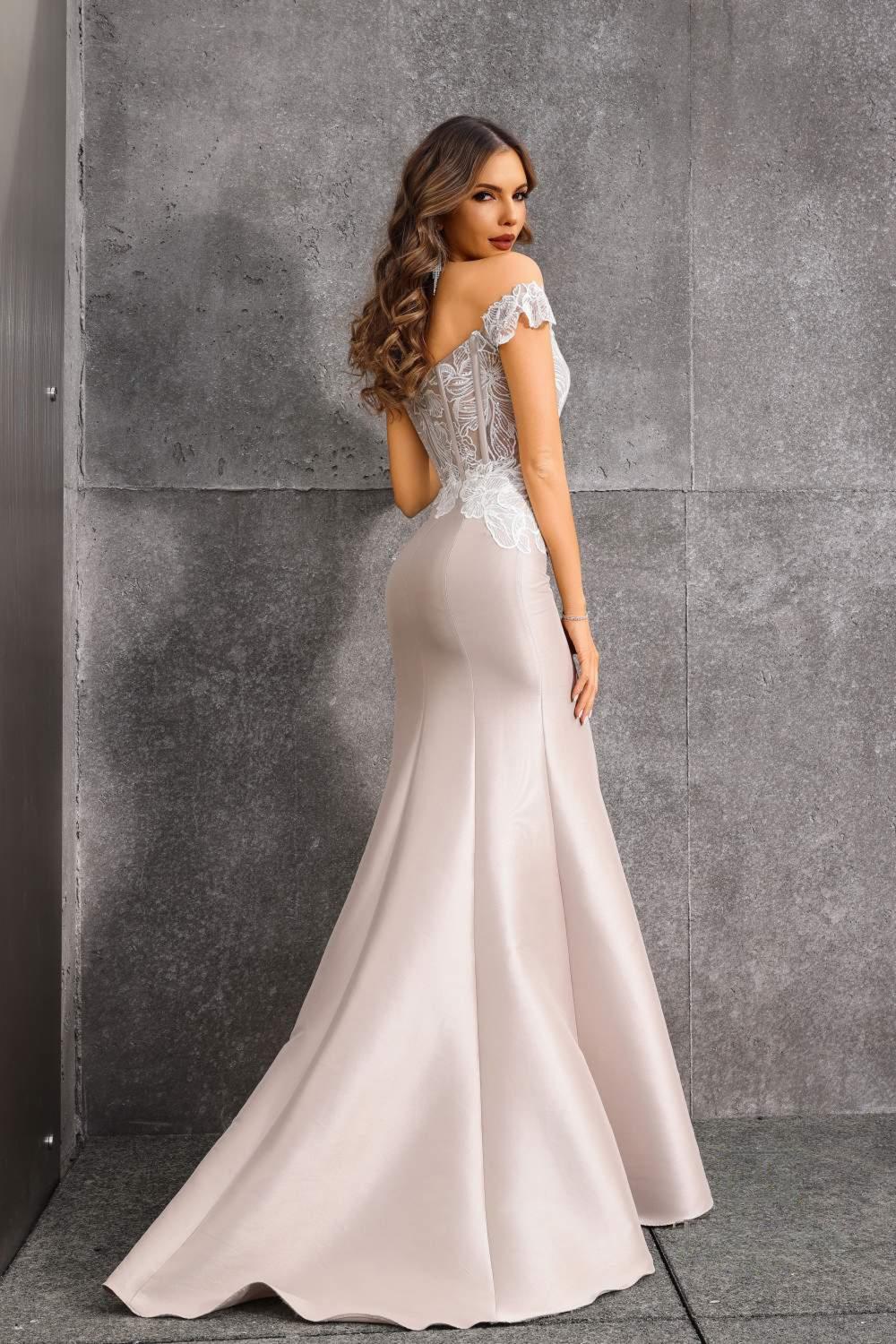 Terani Couture 252E5133 Prom Homecoming Mermaid Long Sleeve Formal Beaded Tulle Dress