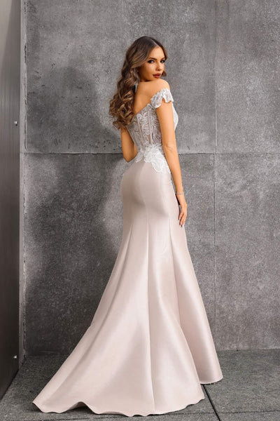Terani Couture 252E5133 Prom Homecoming Mermaid Long Sleeve Formal Beaded Tulle Dress