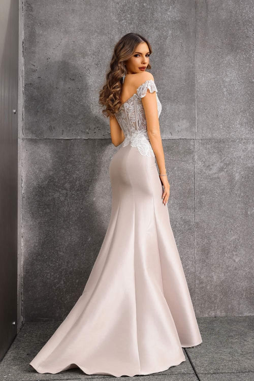 Terani Couture 252E5133 Prom Homecoming Mermaid Long Sleeve Formal Beaded Tulle Dress