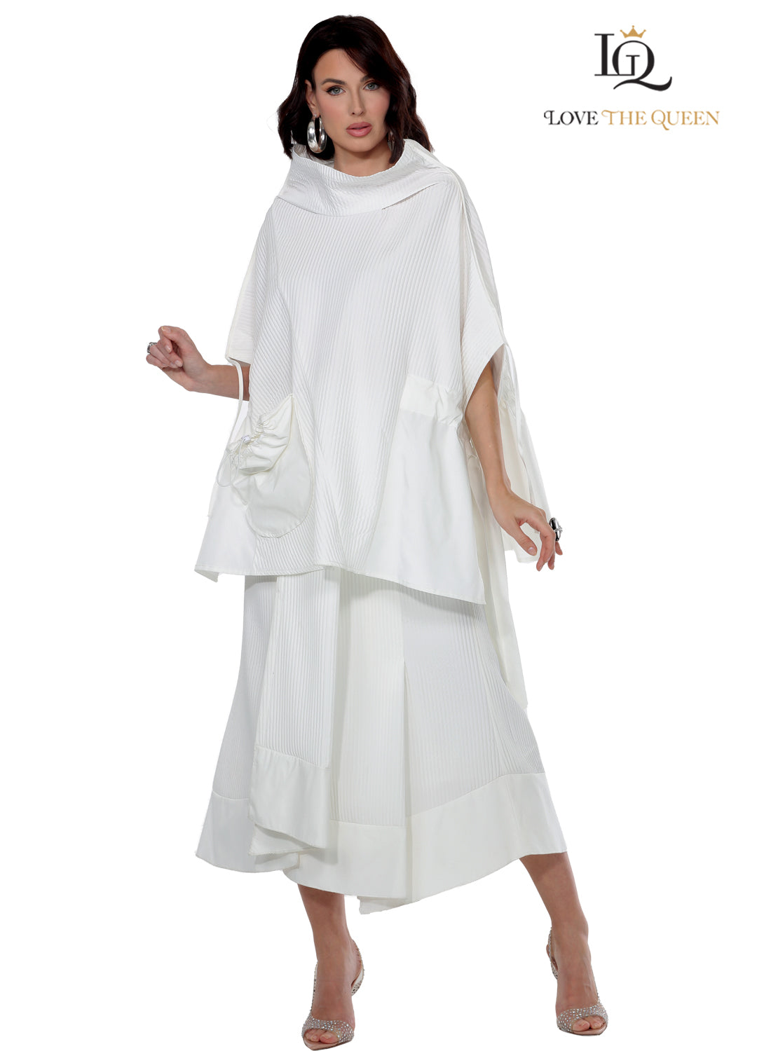 Tesoro Moda WHITE Love the Queen Dress