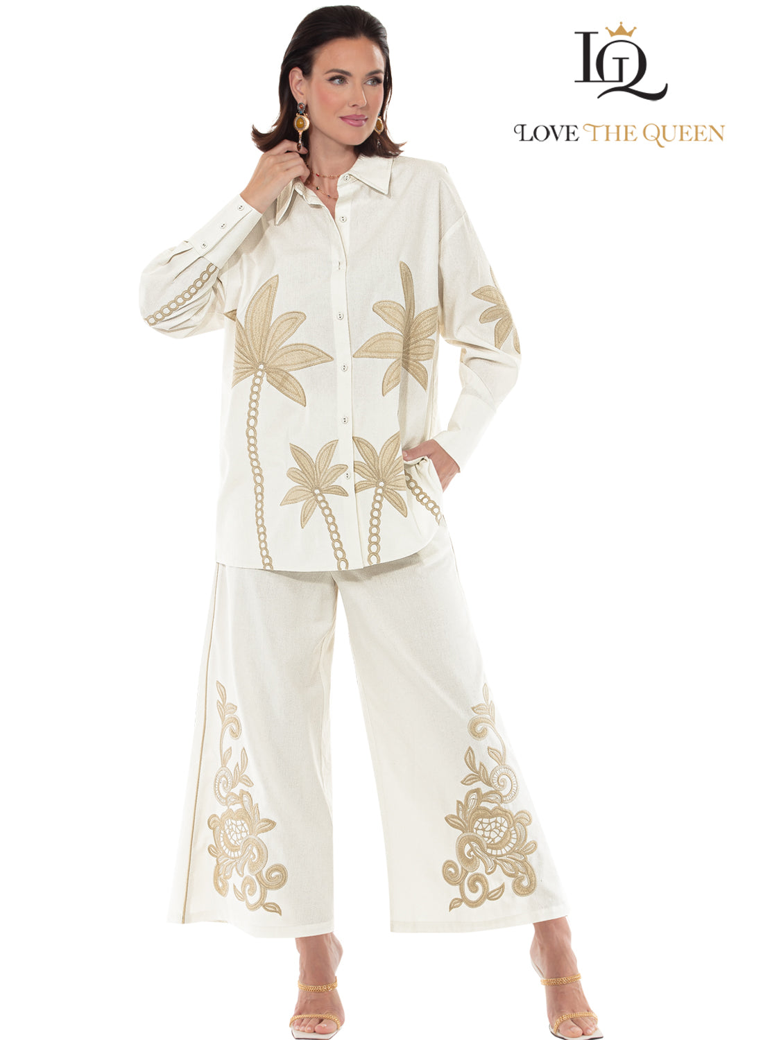 Tesoro Moda WHITE Love the Queen Dress