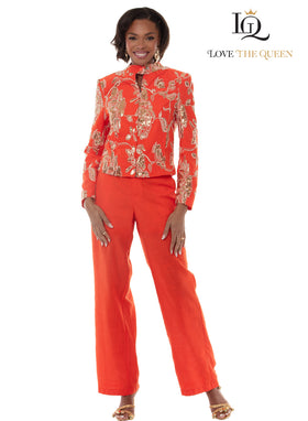 Floral Sequin Jacket and Pant Set By Love The Queen 17659