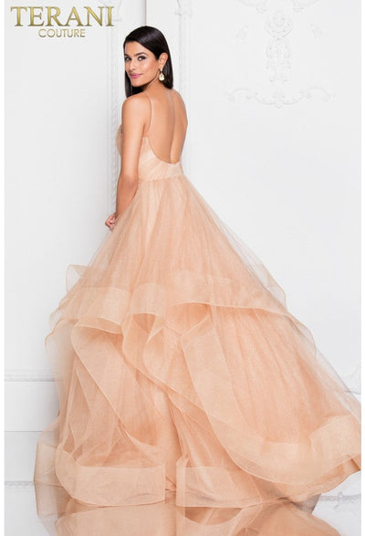 Terani Couture 1811P5849J Glamorous Formal BallDress Spaghetti Strap Evening Tulle Dress