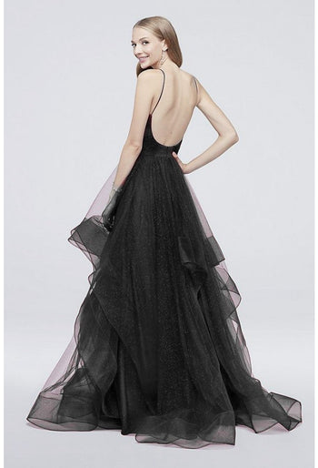 Terani Couture 1811P5849J Vestido largo de fiesta con brillo