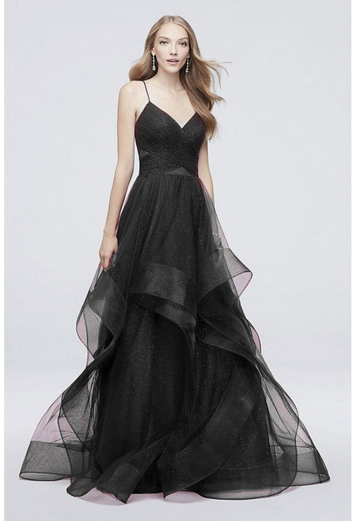 Terani Couture 1811P5849J Glamorous Formal BallDress Spaghetti Strap Evening Tulle Dress