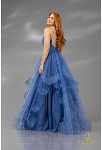 Terani Couture 1811P5849J Glamorous Formal BallDress Spaghetti Strap Evening Tulle Dress