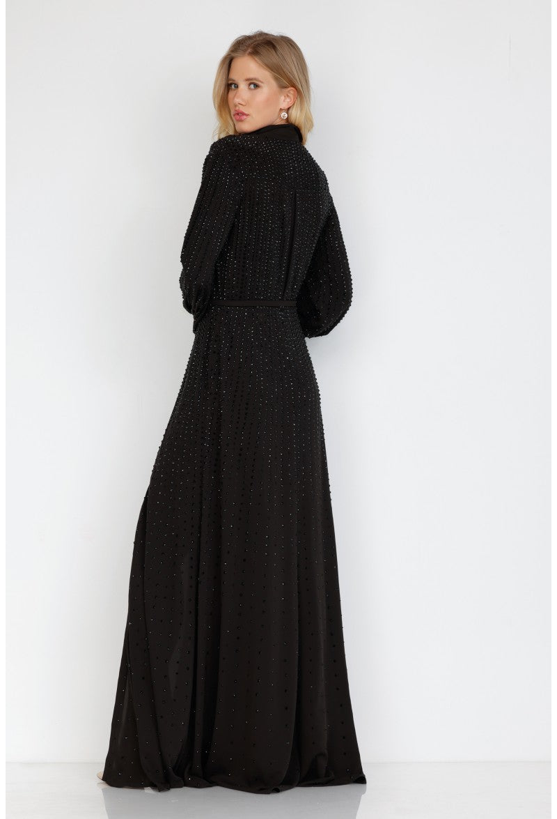 Terani Couture 1812E6274 Embellished Long Sleeve Formal Evening Gown