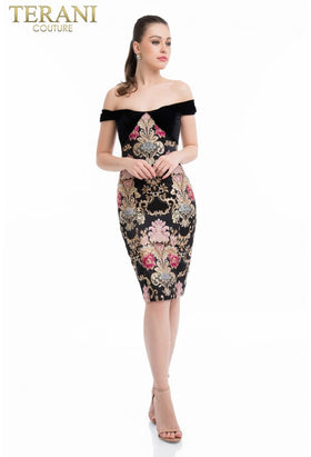 Terani Couture 1821C7021 Elegant Glamorous Cocktail Short Formal Premium Dress