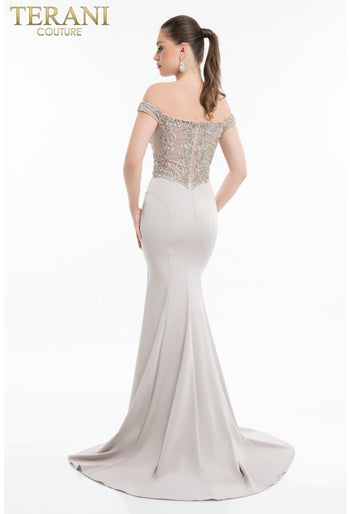Terani Couture 1821E7130 Vestido de fiesta largo de corte sirena