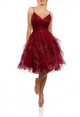 Pleated Bodice And Hilow Flounce Skirt - Terani Couture 1821h7770