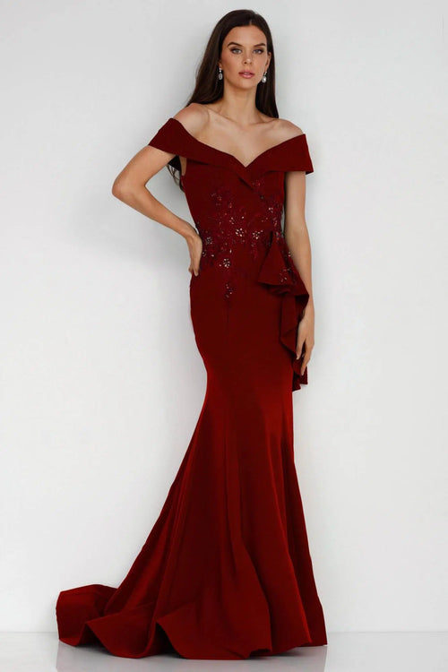 Terani Couture 1911m9339 Off-shoulder Floor-length Evening Gown