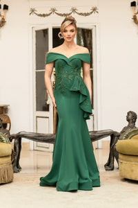 Terani Couture 1911M9339 Mother of the Bride Wedding Off-Shoulder Premium Dress