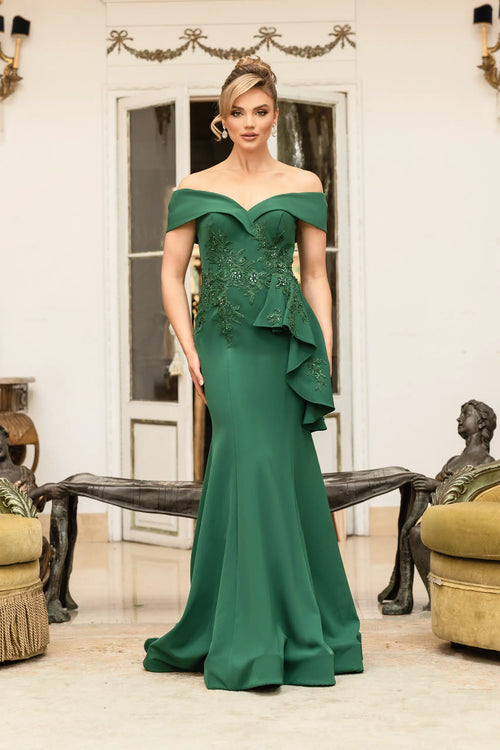 Terani Couture 1911m9339 Off-shoulder Floor-length Evening Gown