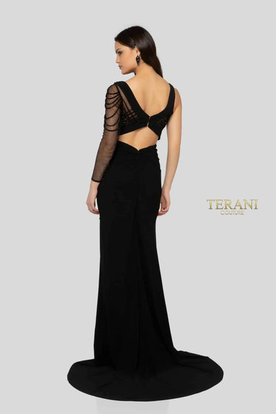 Terani Couture 1913P8392 Sophisticated Formal Sheer Long Evening Premium Dress
